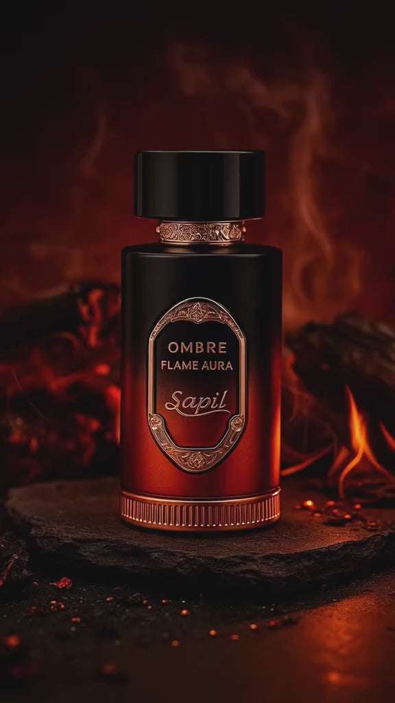 Sapil Ombre Flame Aura unisex perfume video highlighting bold design and premium finish