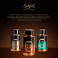 Sapil Ombre Series perfumes featuring Flame Aura Smoky Quartz and Turquoise with bold expressive confidence