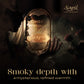 Sapil Ombre Smoky Quartz luxury perfume campaign image showing smoky depth, dark elegant mood, and refined warm fragrance aesthetic