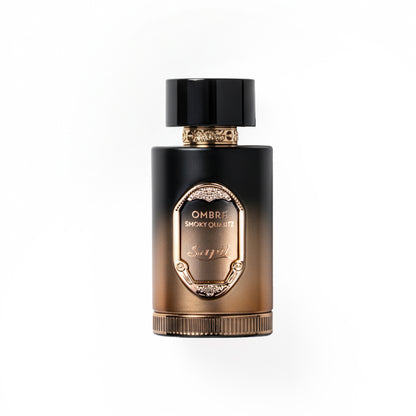 Sapil Ombre Smoky Quartz luxury perfume bottle with black and gold gradient design